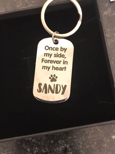 Customer photo review of Forever In My Heart Custom Keychain