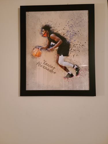 Customer photo review of Personalized Sports Portrait