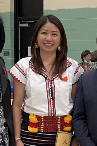 Customer photo review of Lucy Gold Earrings