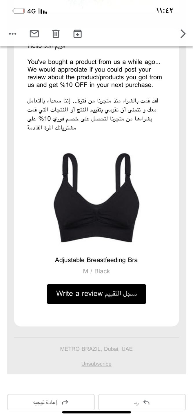 Customer photo review of Microfiber Everyday Comfort Support Pregnancy and Breastfeeding Bra
