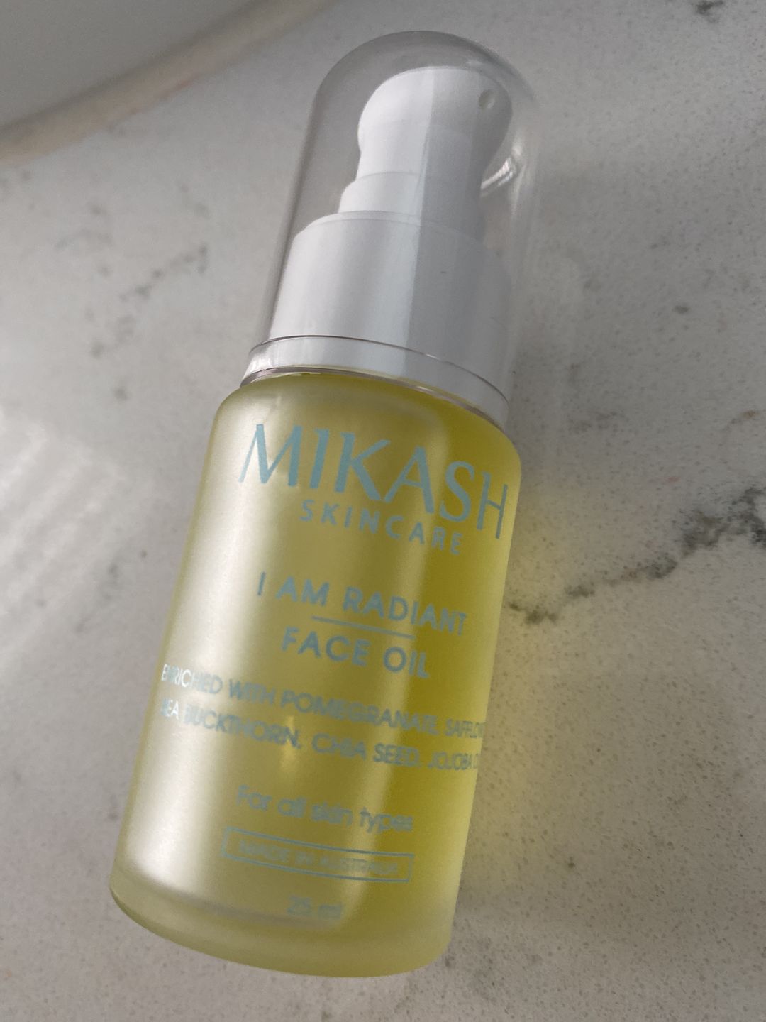 Customer photo review of I AM RADIANT FACE OIL