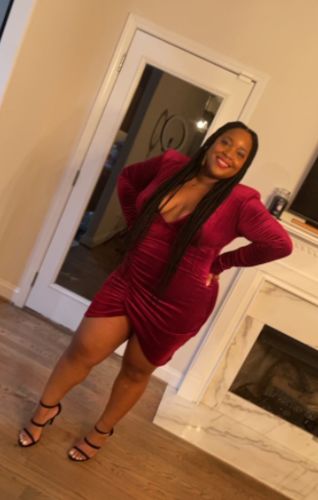 Customer photo review of Solid Color Retro Ruffle Mini Dress