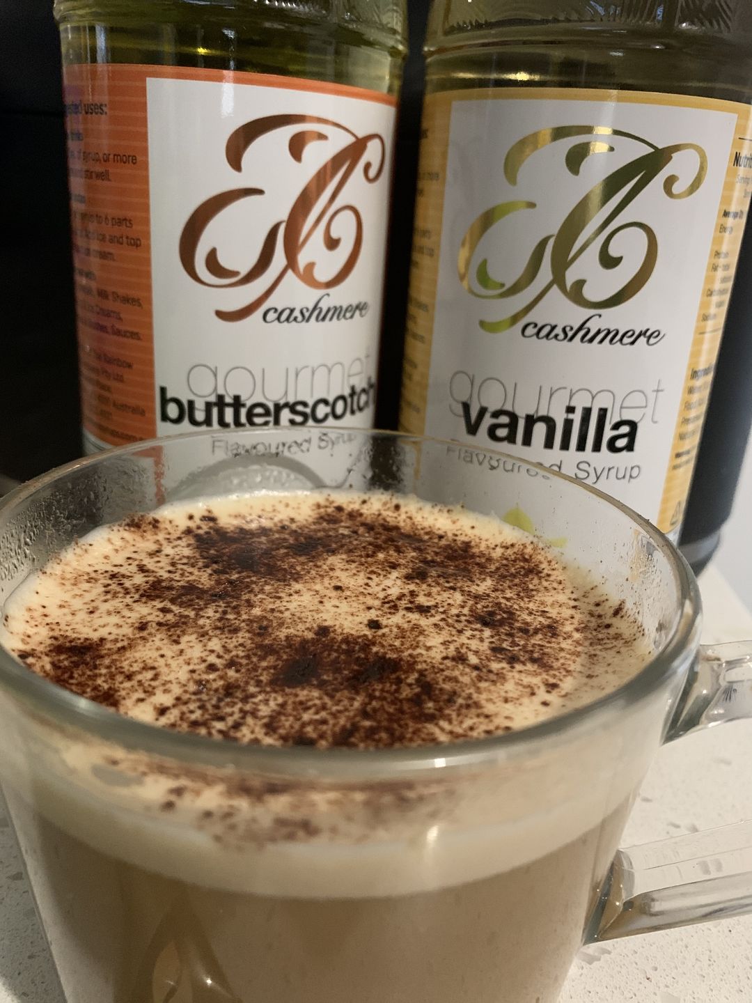 Customer photo review of Vanilla Coffee Syrup