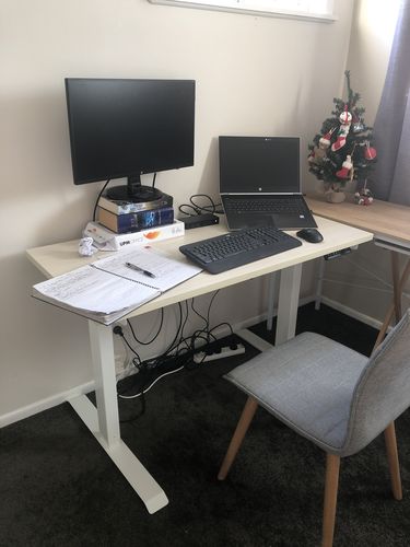 Customer photo review of Evo Electric Standing Height Adjustable  Desk(Free Shipping Nationwide)