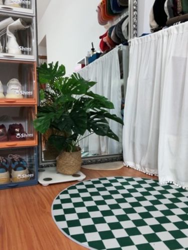 Customer photo review of Plaid  Rug,Checkerboard Checkered Rug,Living Room Area Rug