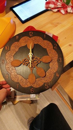 Customer photo review of WEASLEY WALL CLOCK WITH SPOONS