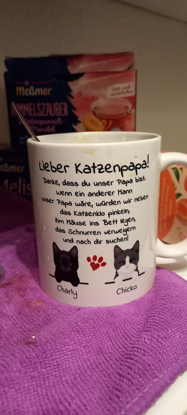 Customer photo review of Liebe Katzenmama/ Lieber Katzenpapa - Individuelle Tasse