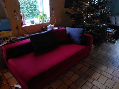 Customer photo review of Red Wine - Housses Extensibles de Fauteuil et Canapé