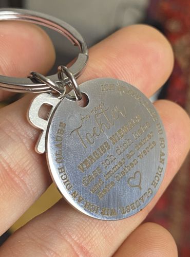 Customer photo review of An meine Tochter - Schlüsselanhänger mit Initial