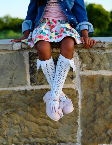 Customer photo review of [Blush Sand] Pipperdoodles Bow Shoes