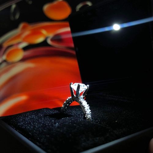 Customer photo review of 2ct Naxos Engagement Ring