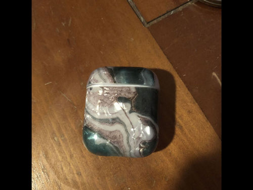 Customer photo review of Fashion Luxury Marble Apple Airpods Case