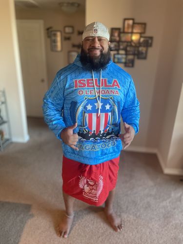 Customer photo review of (Custom Personalised) American Samoa Hoodie - Iseula o le Moana of Fagatogo Pride - LT12
