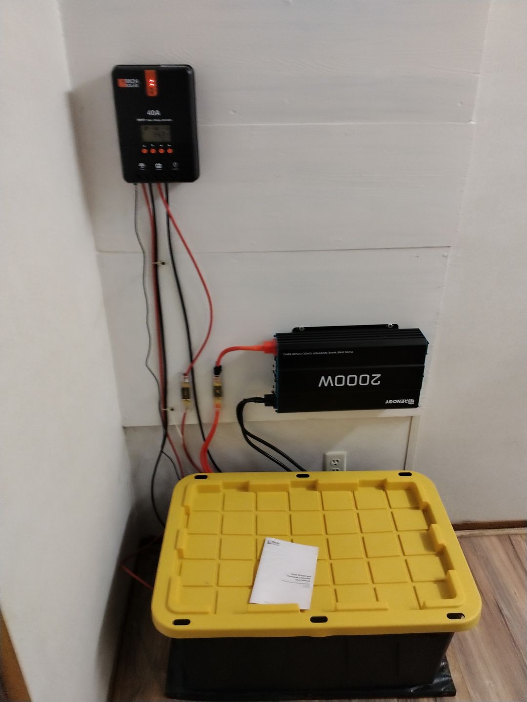 Customer photo review of 10 Gauge 50 Feet Solar Extension Cable