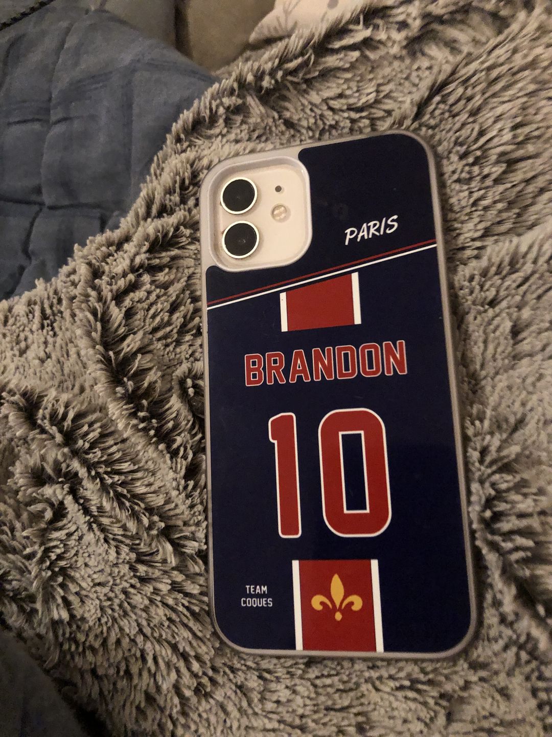 Customer photo review of Coque foot PARIS SG Domicile 1 personnalisable - TEAMCOQUES