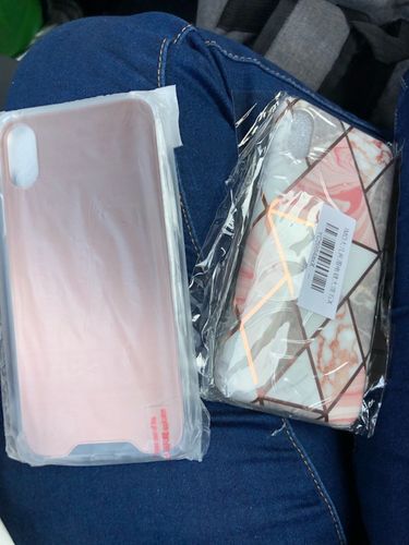 Customer photo review of Plating Marble iPhone Case