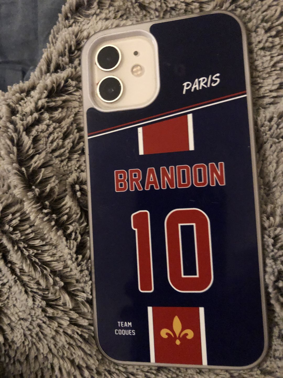 Customer photo review of Coque foot PARIS SG Domicile 1 personnalisable - TEAMCOQUES