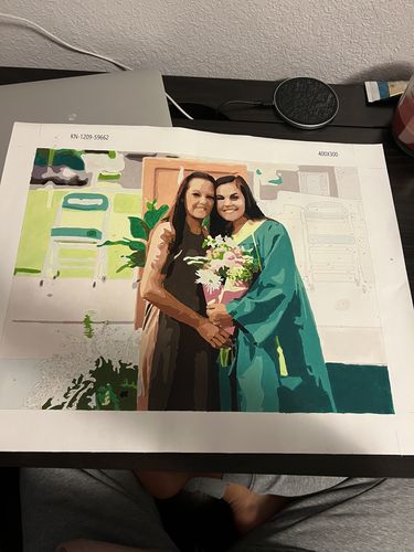 Customer photo review of Custom Paint By Numbers Kit - Upload Your Photo - Brush Set Included