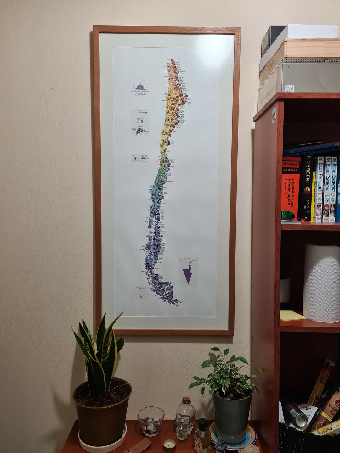 Customer photo review of Mapa de Montañas Volcanes y Cordilleras de Chile - Lámina