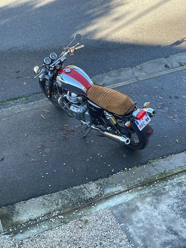 Customer photo review of Housse de Selle cuir Camel pour Royal Enfield