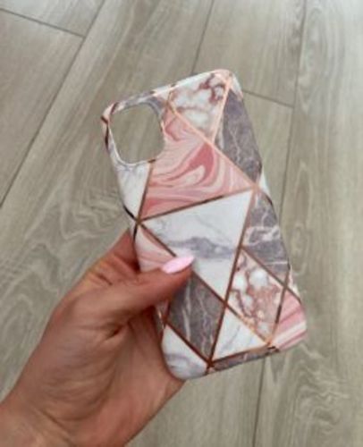 Customer photo review of Plating Marble iPhone Case