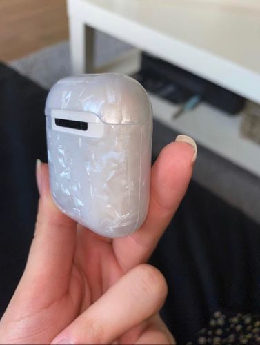 Customer photo review of Fashion Luxury Marble Apple Airpods Case