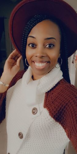 Customer photo review of Nicole Wrap Contrast Sweater (Burgundy/Ivory)