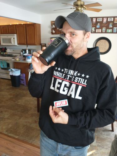 Customer photo review of FJB Wrestling Laser Etched Tumbler