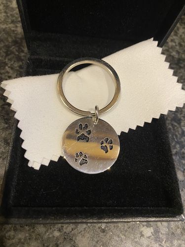 Customer photo review of Custom Paw Keychain
