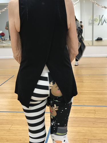Customer photo review of Reindeer Christmastripes Leggings