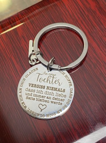 Customer photo review of An meine Tochter - Schlüsselanhänger mit Initial