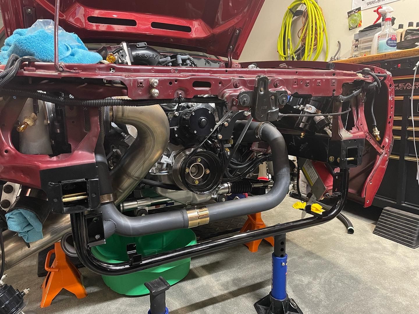 Customer photo review of Motion Raceworks Fox Body Mustang Lower Radiator Support and Intercooler Mounting System (Bolt In/Weld In) 1979-93
