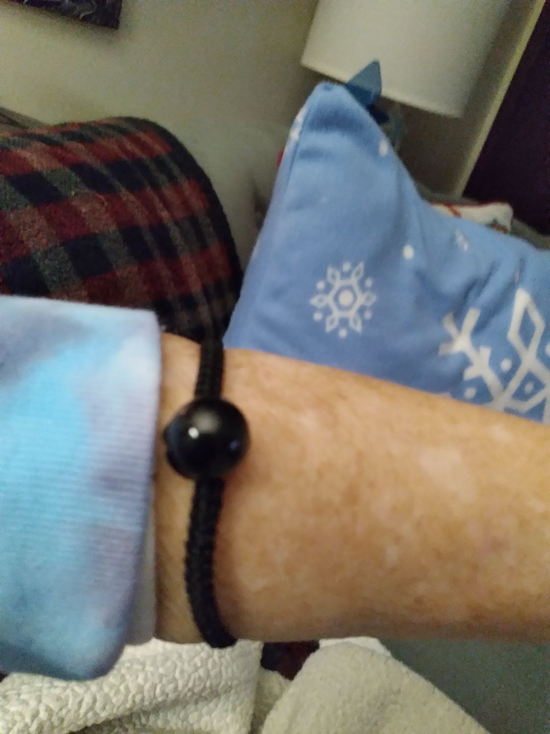Customer photo review of Rainbow Obsidian Lucky Bracelet