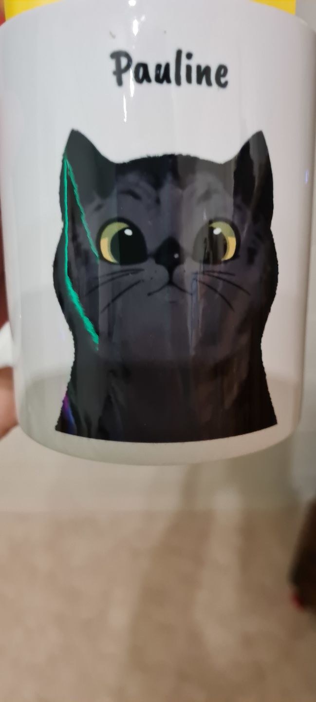 Customer photo review of Neugierige Katzen - Individuelle Tasse
