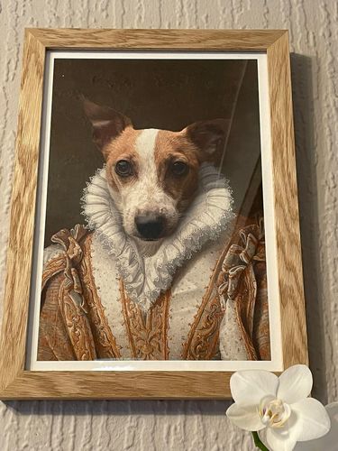 Customer photo review of The Princess - Custom Vintage Pet Portrait