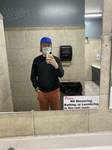 Customer photo review of Big Electric Blue Dad Hat
