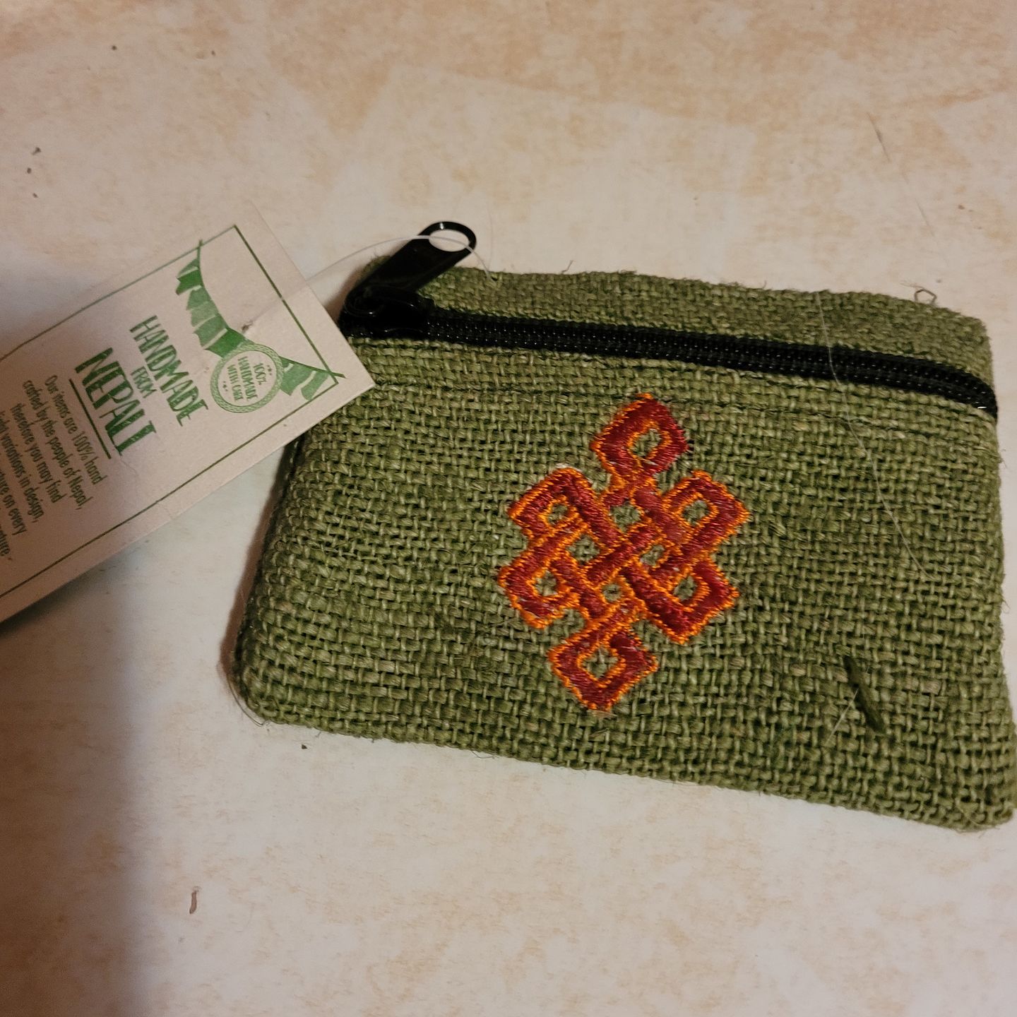 Customer photo review of Hemp Assorted Applique Coin Purse