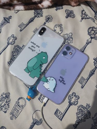 Customer photo review of Cute Cartoon Dinosaur iPhone Case