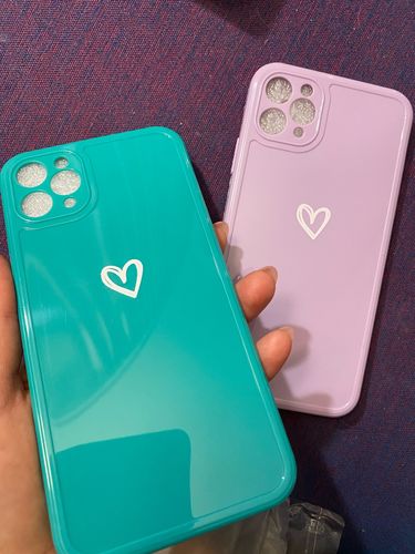 Customer photo review of Candy Color Love Heart iPhone Case