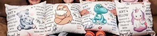 Customer photo review of I Hugged This Soft Pillow (Sloth) - Pillowcase