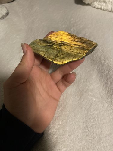 Customer photo review of High Flash Labradorite Slab