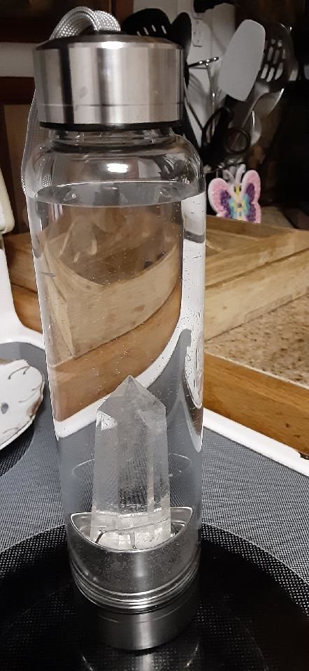 Customer photo review of Crystal Wand Water Bottle + Protective Sleeve (Stainless Steel)