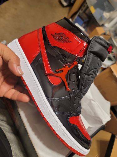 Customer photo review of Jordan 1 Reimagined Bred Early Pairs