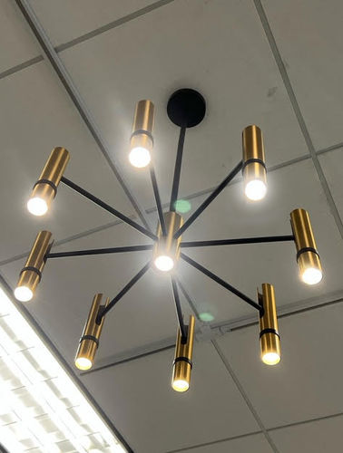 Customer photo review of Mid-Century Modern Minimalist Sputnik Spotlight LED Chandelier Light