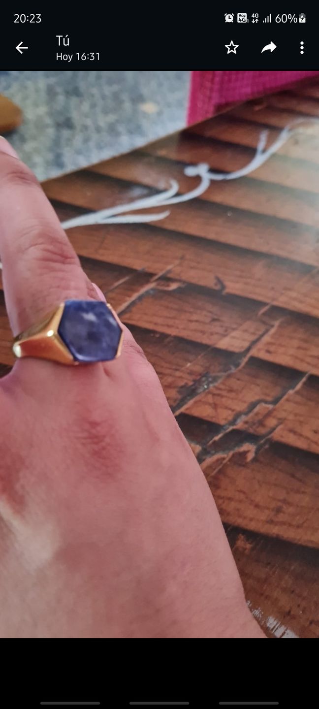 Customer photo review of Anillo Galaxy Gold - Lapislázuli