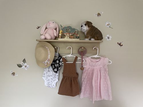 Customer photo review of Bees & Flowers Decal Set