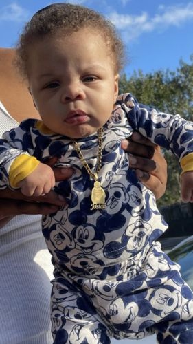 Customer photo review of Lovers Charm™ 18K Custom Engraved Necklace