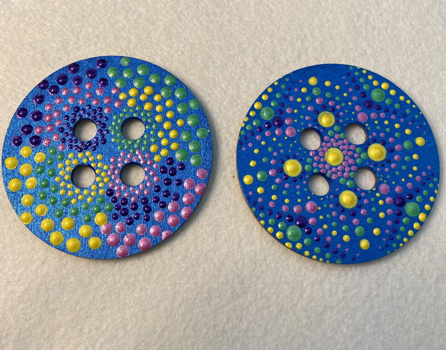 Customer photo review of Unfinished Wooden Button Shape - Sewing - Craft - up to 24" DIY