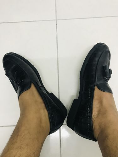 Customer photo review of Tassel Loafer - Black Croco Leather (Crepe Sole)
