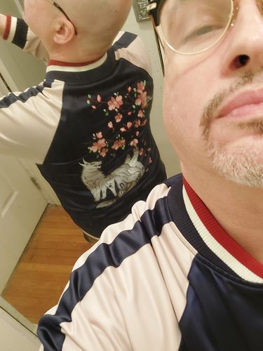 Customer photo review of Kitsune Nine Tailed Fox Sukajan Souvenir Jacket [Reversible]